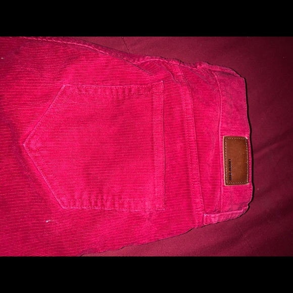 Red corduroy Lands End jeans. Size 10 - Picture 1 of 6